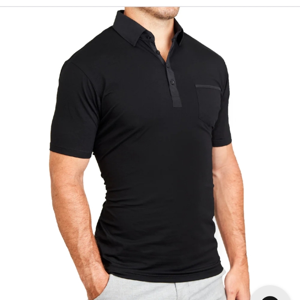 Black Gucci Short Sleeve Polo
